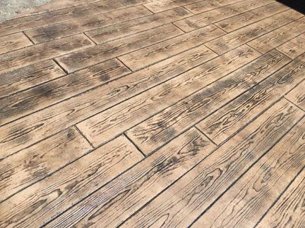 Stamped Concrete Wood Plank Texture Great Plains Concrete